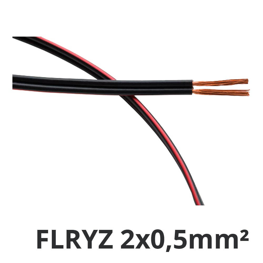 Fahrzeugleitung FLRYZ 2x 0,50 mm² sw / sw-rt