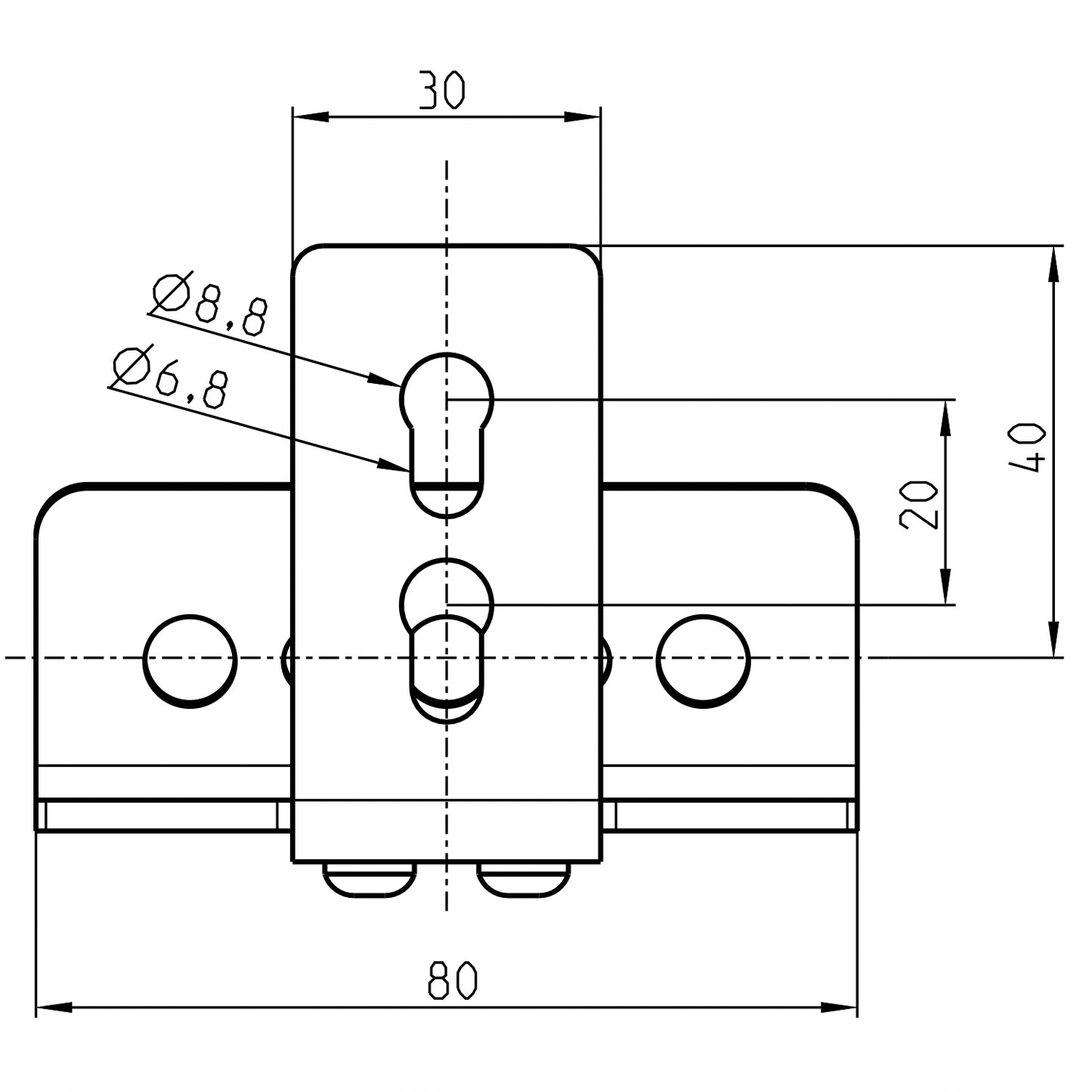 VW T4 Dachträger Winkel höhenverstellbar für Airlineschiene