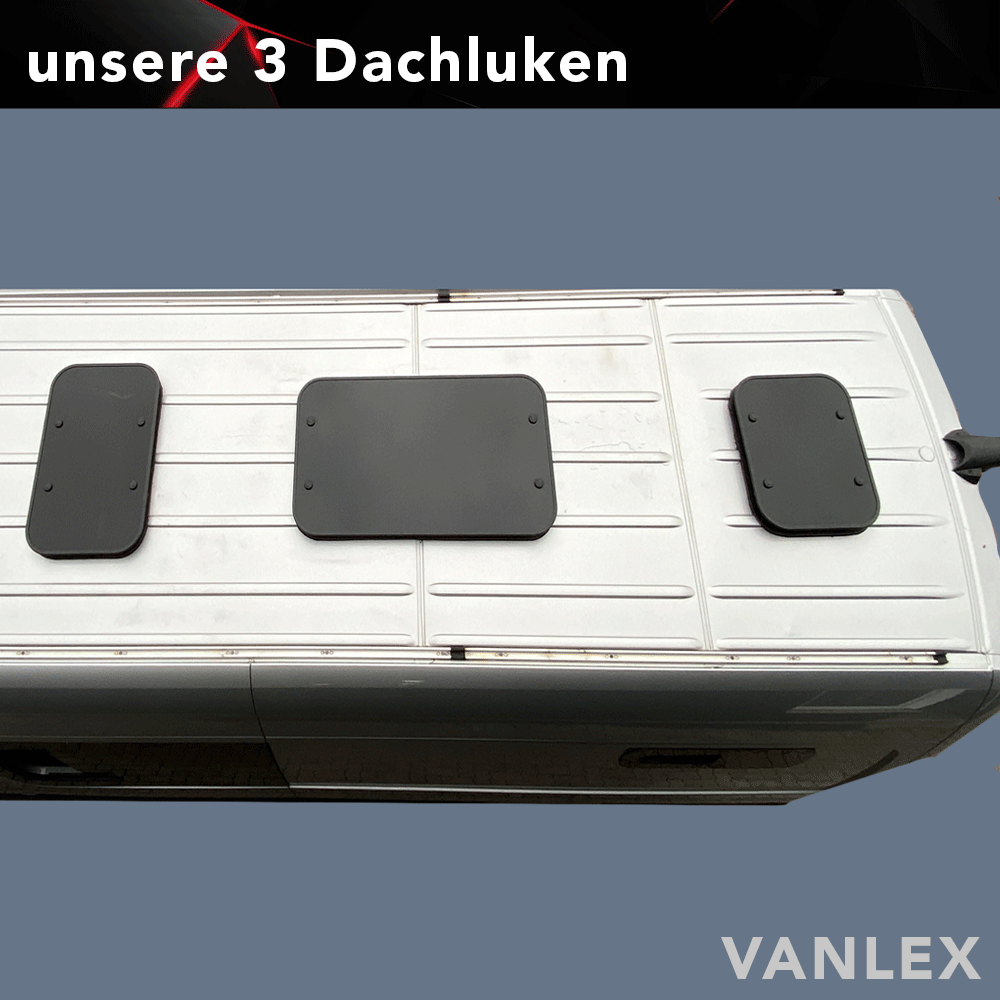 Premium Universal Echtglas Dachluke L 97x53 cm - Ultra flach und einfach verglast