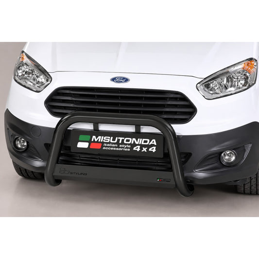 Black/Stainless Steel Front Bumper Transit Courier 2014-2017