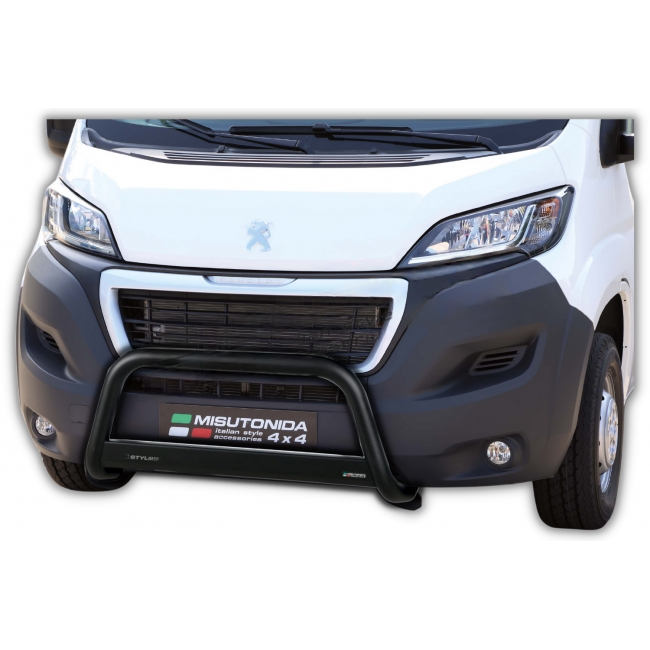 Schwarz/Edelstahl Frontbügel Boxer MWB - SWB - LWB 2014 - 2023