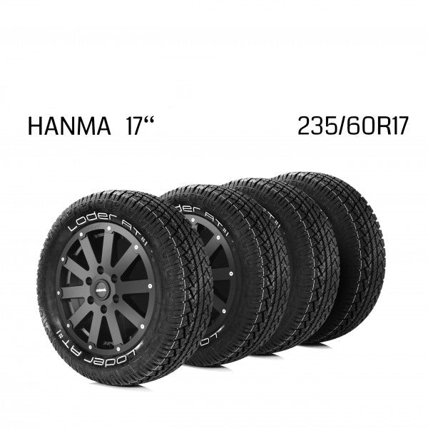 Komplettradsatz Hanma 17x8 mit Loder AT#1 235/60 R17 Sprinter (W907/910 | 2018 - 2022)