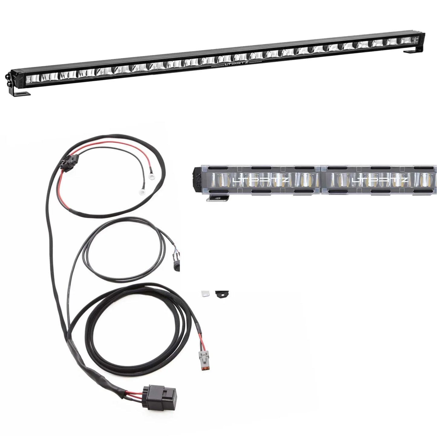 Spar-Set: 1x Flat-X 44 Zoll Lightbar + Kabelsatz + Abdeckkappen