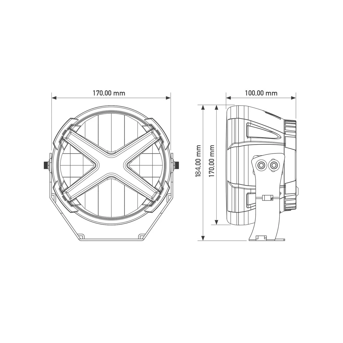 X-Type 7 Zoll AMBER - Fernscheinwerfer E-Zulassung