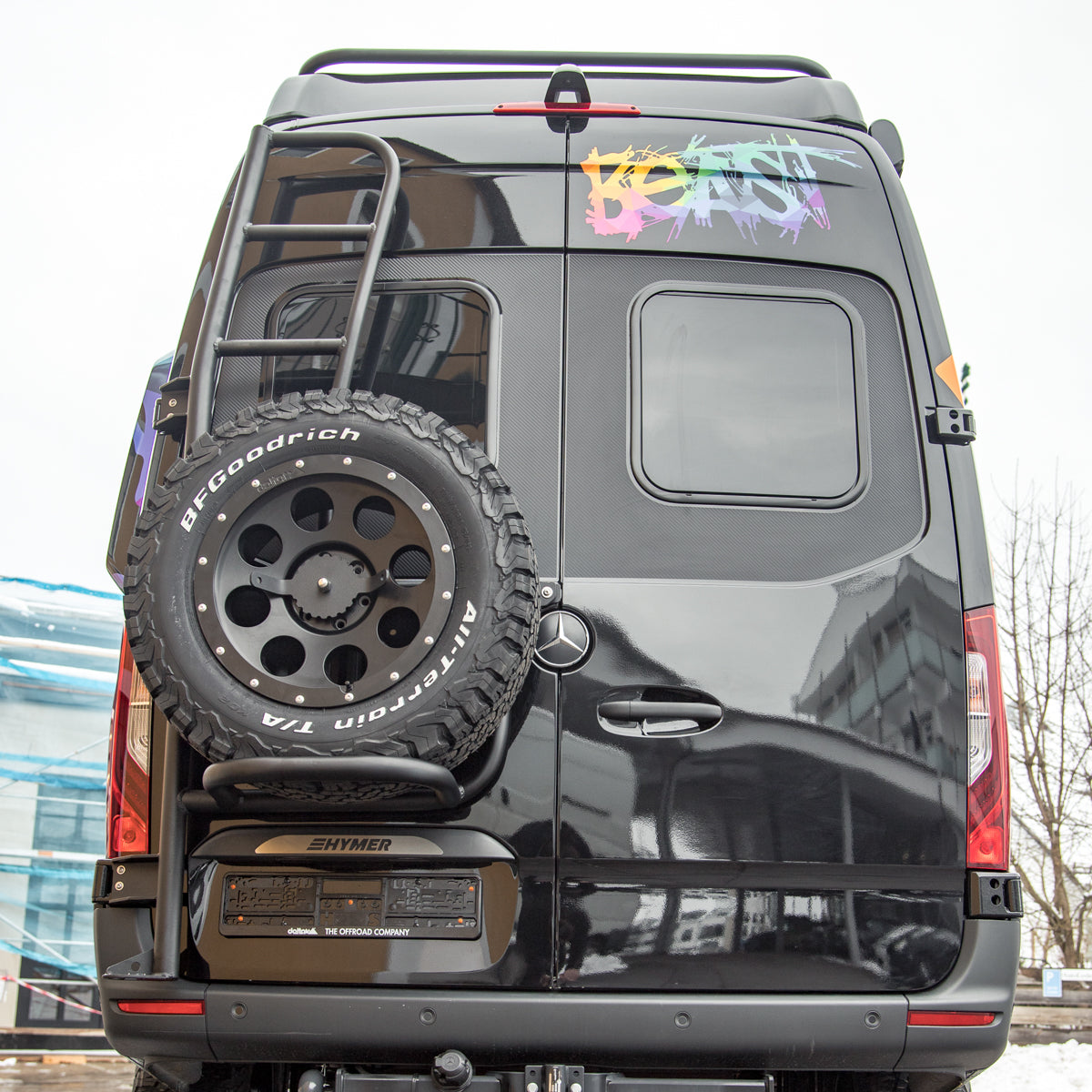 Reserveradleiter Fahrerseite