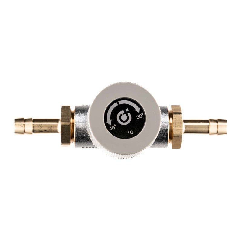 Thermomischer als Verbrühschutz einstellbar 30°C bis 48°C mit Schlauchtüllen für 10mm Wasserschlauch