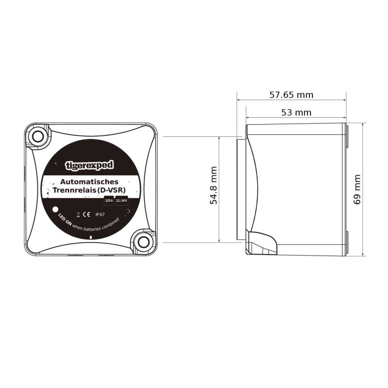 Automatisches Digitales Trennrelais 12/24V (D-VSR), Set