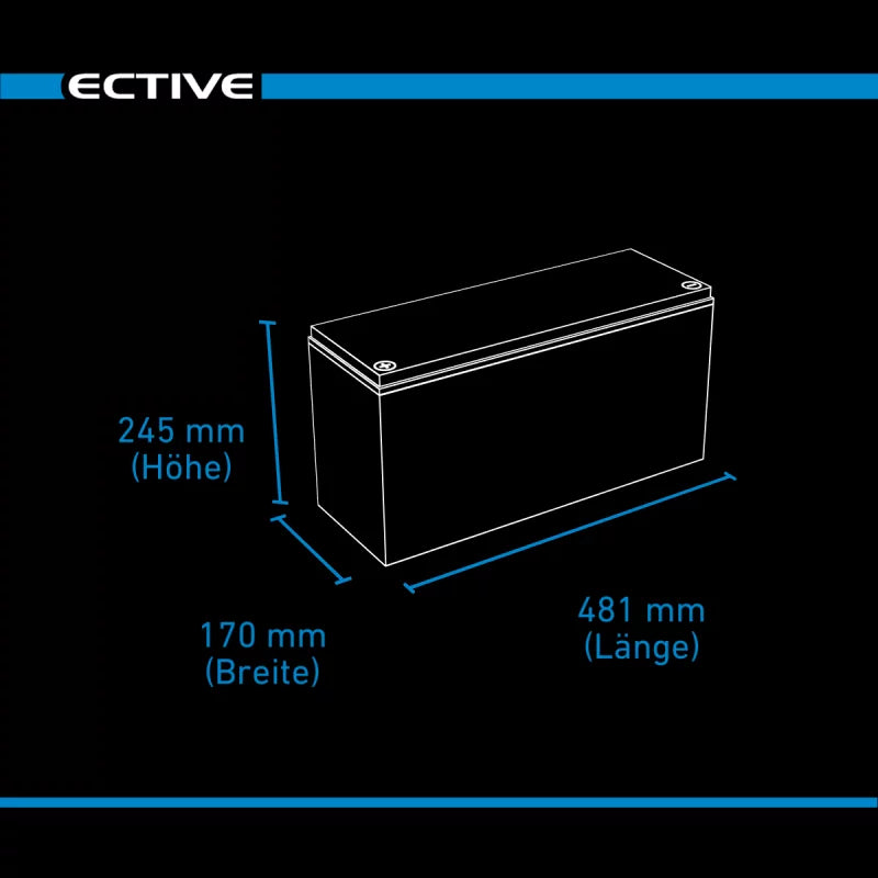 ECTIVE DC 185 Gel Deep Cycle 185Ah Versorgungsbatterie