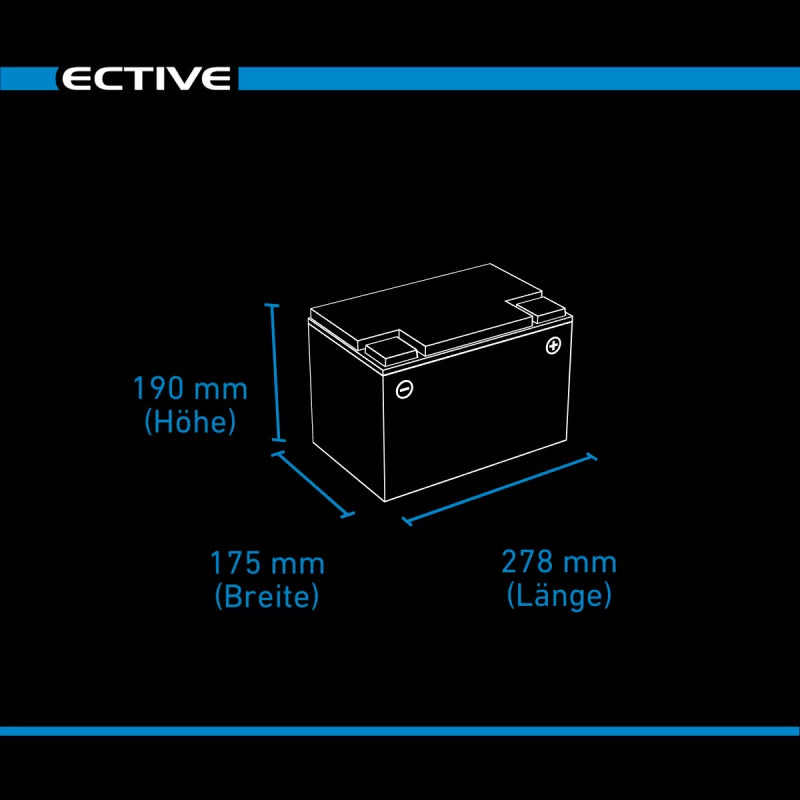 ECTIVE DC 80 AGM Deep Cycle 80Ah Versorgungsbatterie