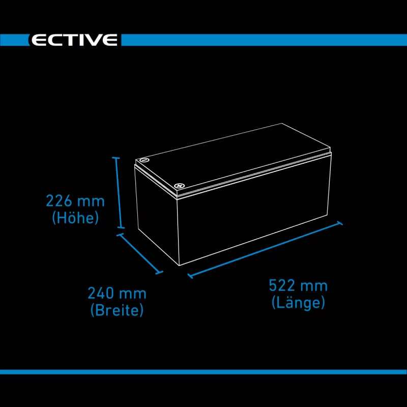 ECTIVE DC 245 AGM Deep Cycle 245Ah Versorgungsbatterie