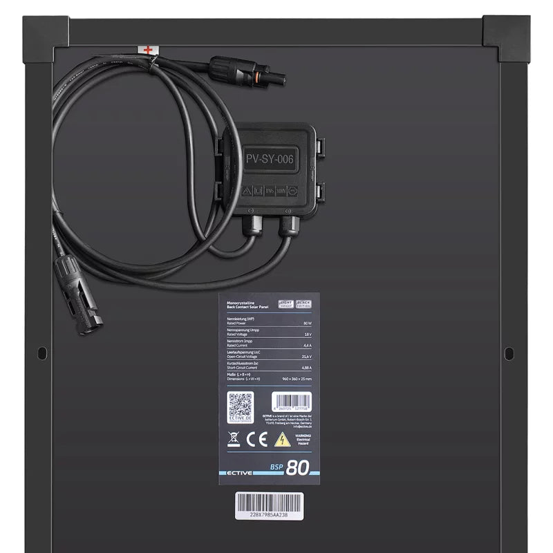ECTIVE BSP 80 Black Lightweight Monokristallin Solarmodul 80W