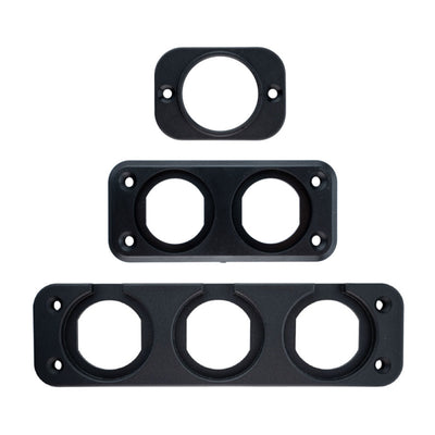 Mounting bezel, 1-, 2-, 3-gang, for 1 1/8" panel meters and sockets
