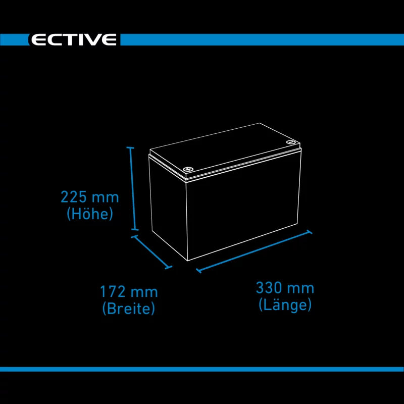 ECTIVE DC 120L Gel Deep Cycle 120Ah Versorgungsbatterie