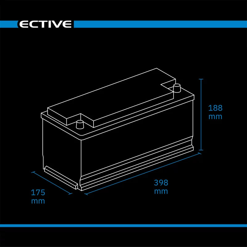 ECTIVE NaC 100 BT 12 V Natrium Versorgungsbatterie 100 Ah