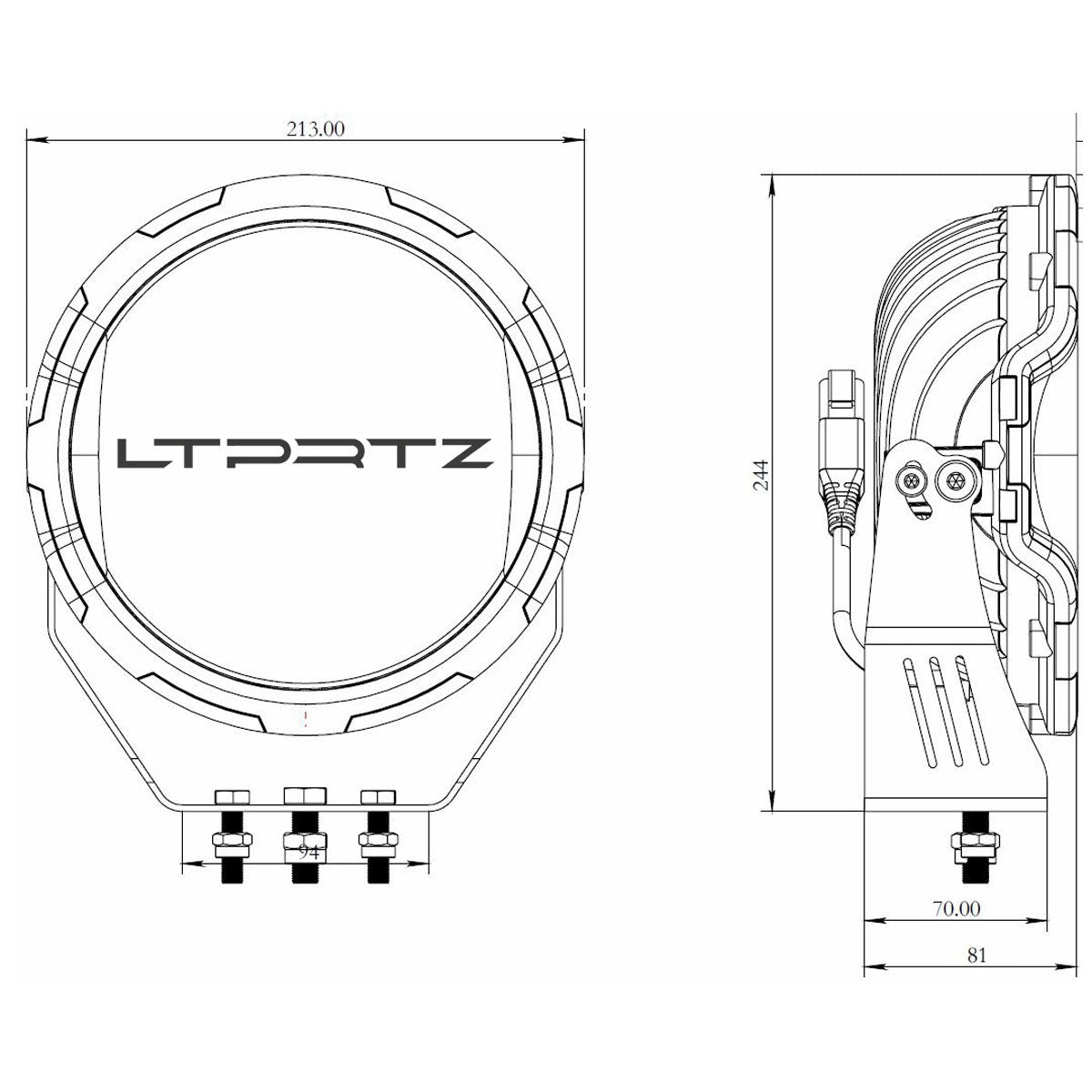 LED 9" Fernscheinwerfer Bloody ORCAN 140°