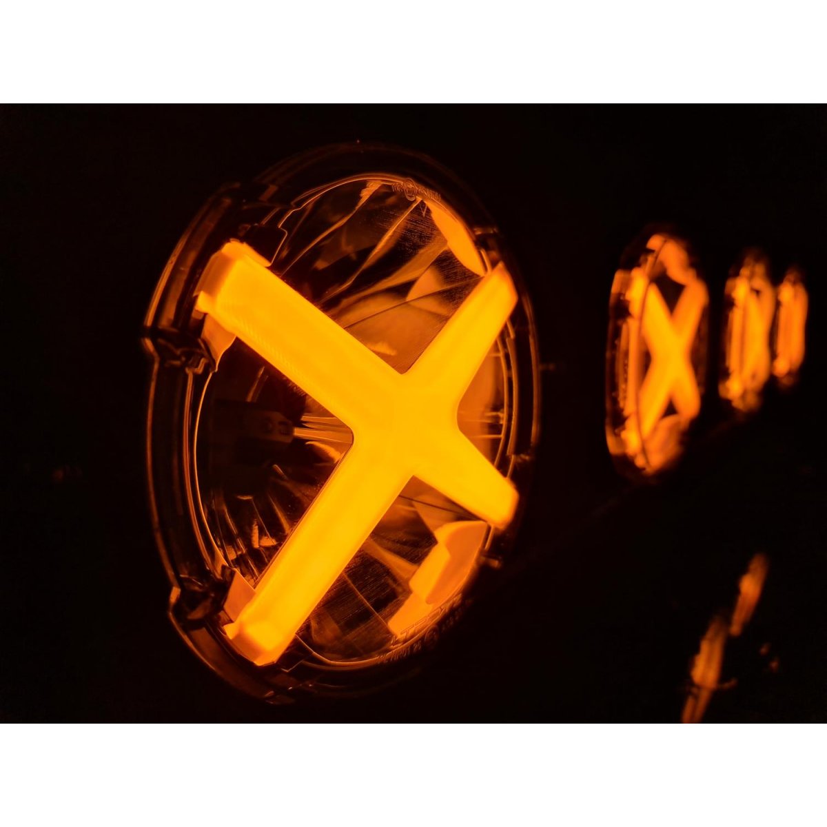 X-Type 7 Zoll AMBER - Fernscheinwerfer E-Zulassung