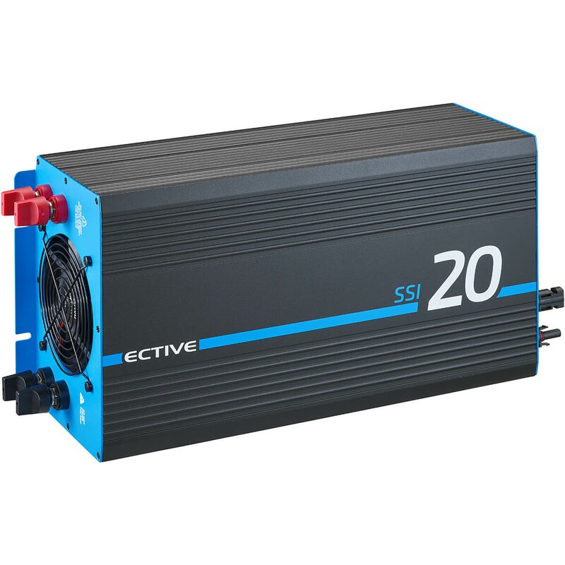 ECTIVE SSI 20 (SSI202) 12V 4in1 Sinus-Inverter 2000W/12V Sinus-Wechselrichter mit MPPT-Solarladeregler, Ladegerät und NVS
