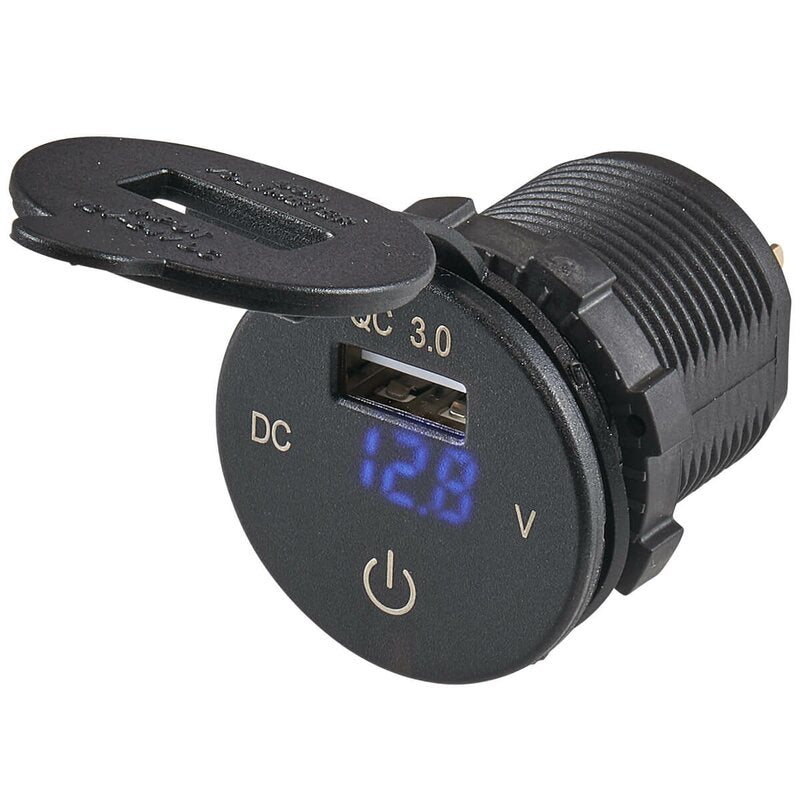 USB 3-0 Einbaubuchse mit Spannungsanzeige 12/24V