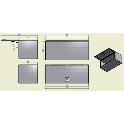 Alubox B 600/600 RAL 7016 anthrazit