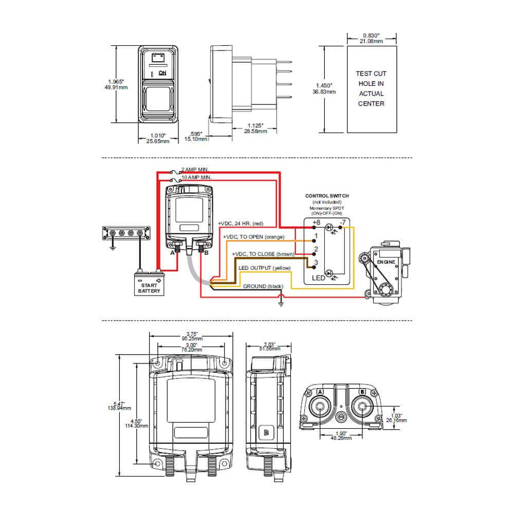 Fernsteuerbarer Batteriehauptschalter 500A / 12V / 24 V 0mA Standby