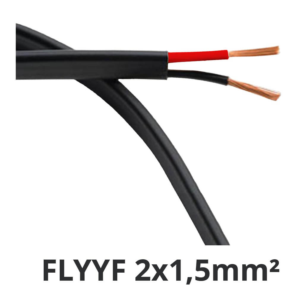 Fahrzeugleitung 2 oder 3 x1,5mm² (sw/rt), FLYYF