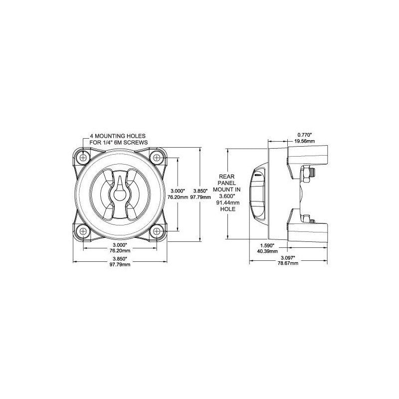 2-poliger Batterie Hauptschalter,e-Serie, 350A