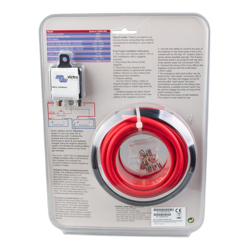 Cyrix-ct 12/24V-120A Battery Combiner Kit Retail