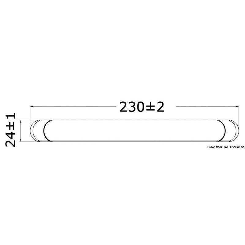 LED Aufbau-Deckenleuchte weiß 230x24x11 mm