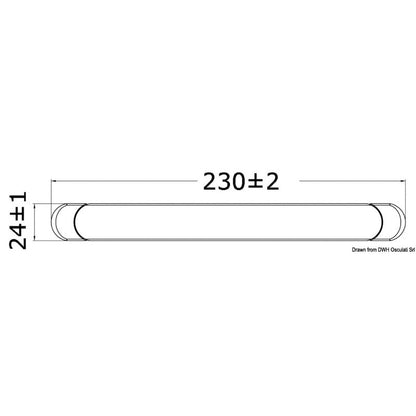 LED Aufbau-Deckenleuchte weiß 230x24x11 mm