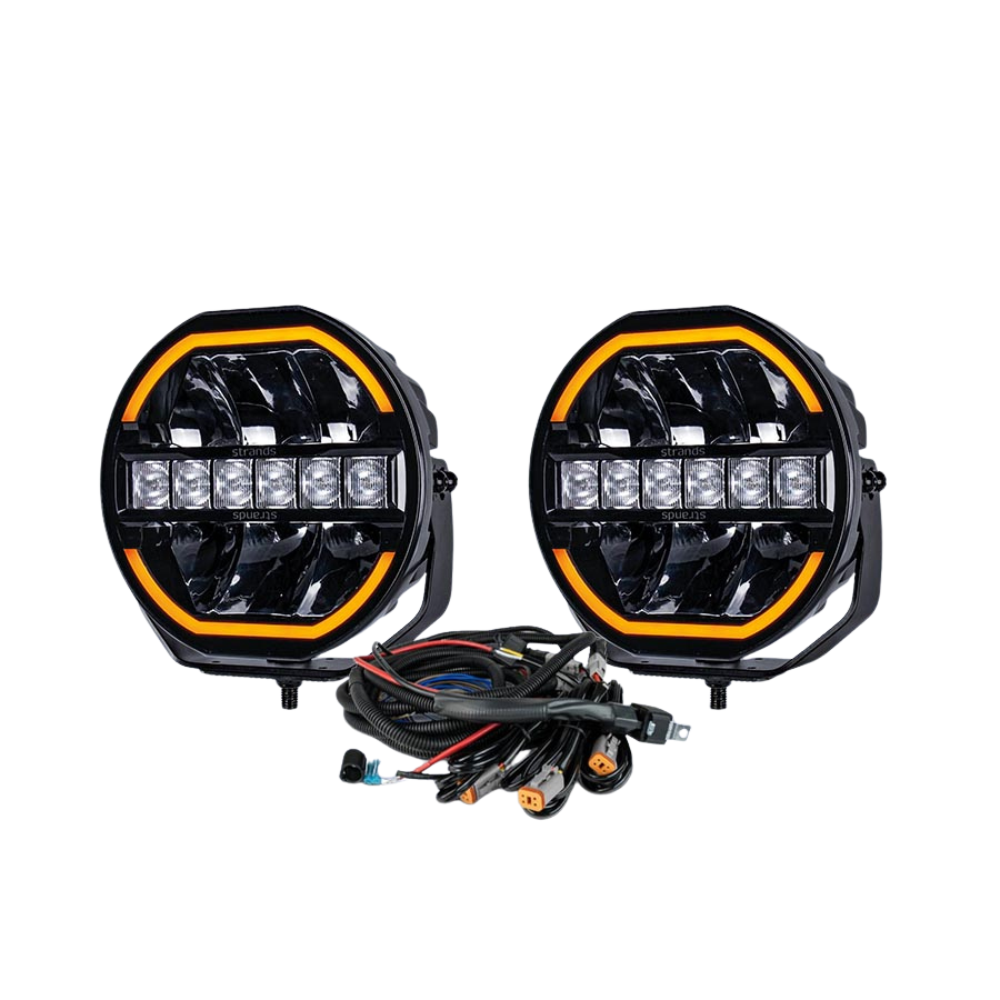 Set: 2x Strands Skylord 9" Black mit Kabelkit