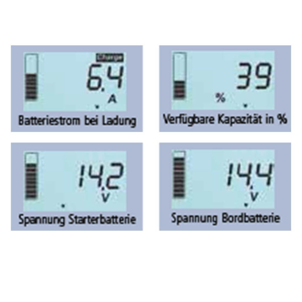 LCD-Batteriecomputer S mit 100-400 A Smart-Shunt für 12V oder 24V Batteriesysteme, Tankuhr für die Batterie