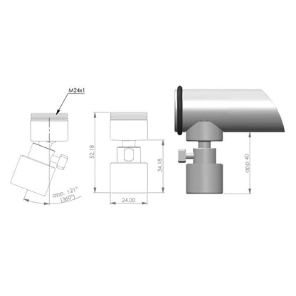 Drehbarer 2-Strahl Perlator mit Volumenregelung von Queensize Camper