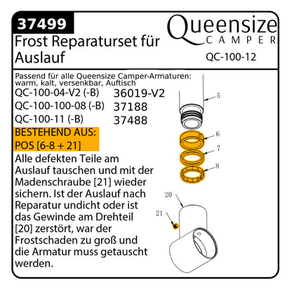 Frost Reparaturset für Armatur von Queensize Camper