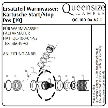 Mischerkartusche für Queensize Camper Armatur (Ersatzteil)