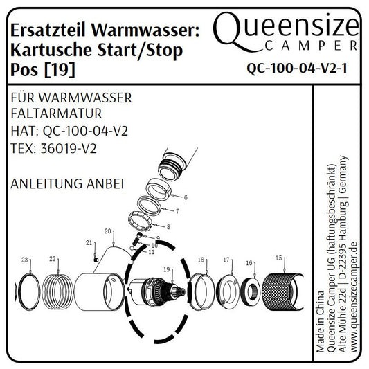 Mischerkartusche für Queensize Camper Armatur (Ersatzteil)