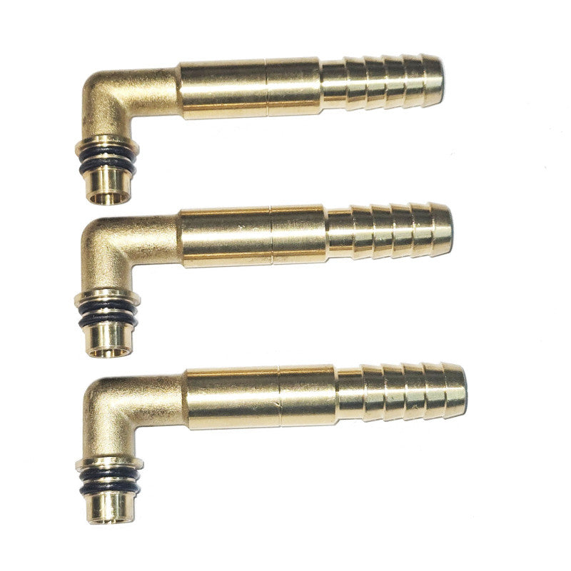 3x brass angles for connection to mixer