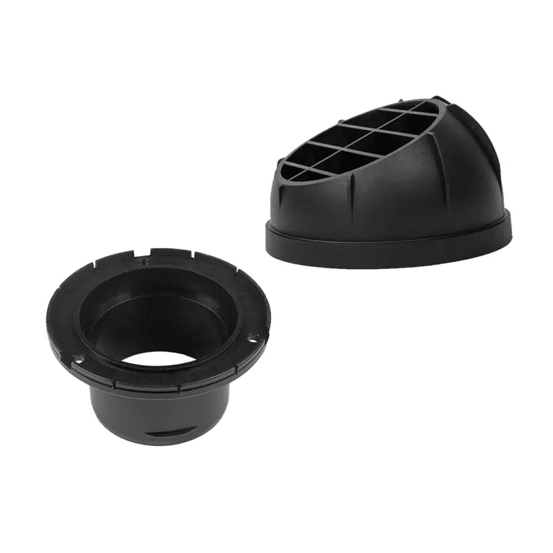 Halbrunder Warmluftausströmer 60 mm mit Flansch