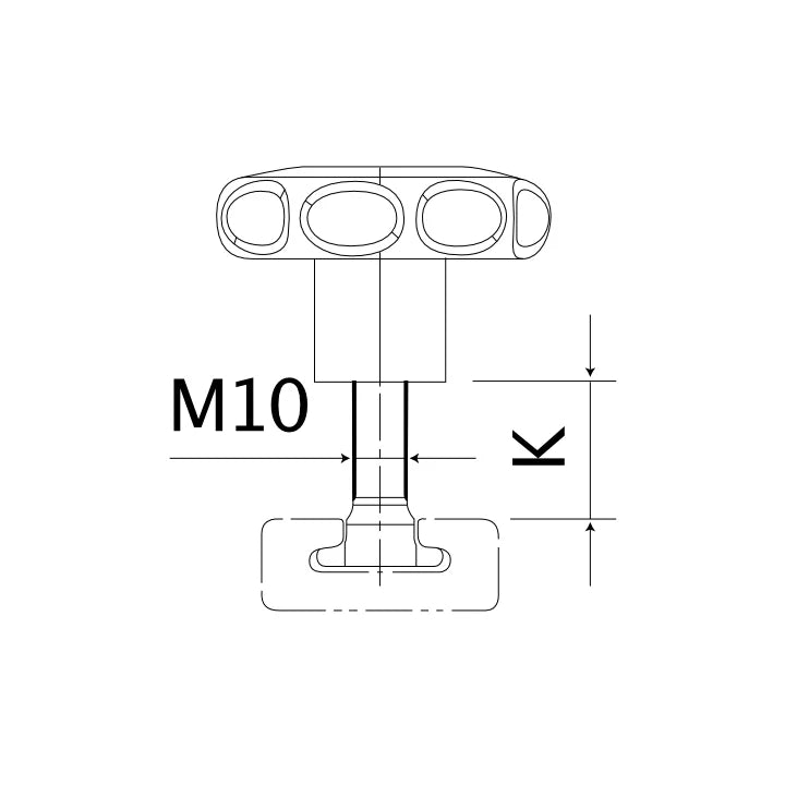 Schraubfitting M10 mit Nutenstein Slider