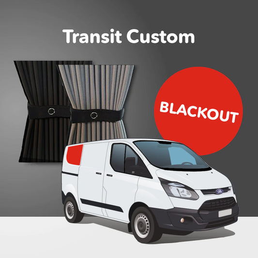 Vorhang Set für Ford Transit Custom 2013-2023 - Hinten Rechts (Premium-Blackout)