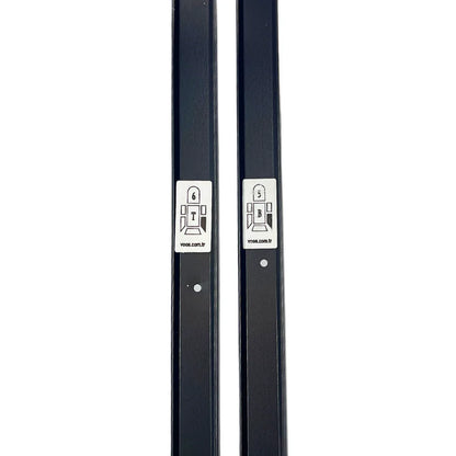 Vorhang Set für VW Transporter T5 bis T6.1 (2003-2024) - Mitte Links - keine-Schiebetür (Standard Schwarz)