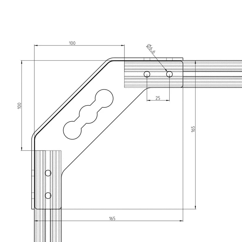 Eckverbinder LIGHT für 80x40 Aluprofile