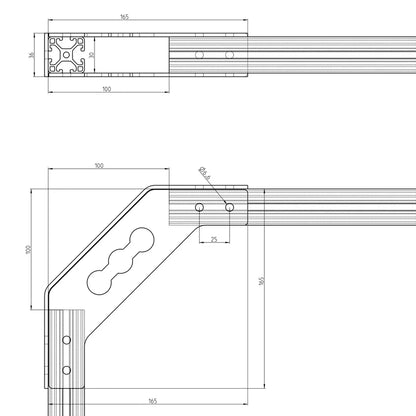 Eckverbinder LIGHT für 30mm Aluprofile