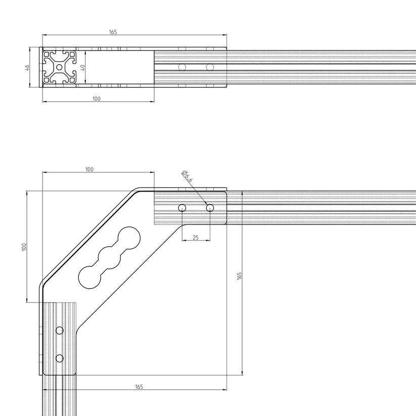 Eckverbinder LIGHT für 40mm Aluprofile