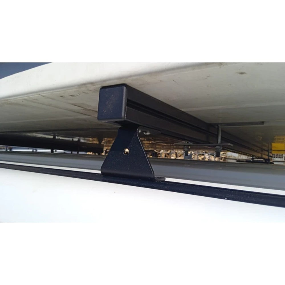 Edelstahl Winkel für Airlineschiene schwarz – Dachträger Halterung 65–100 mm
