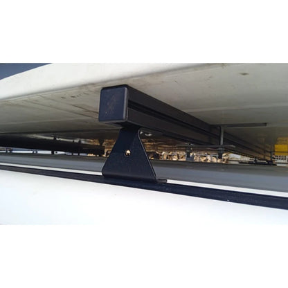 Edelstahl Winkel für Airlineschiene schwarz – Dachträger Halterung 65–100 mm