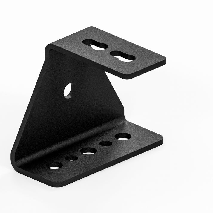 Edelstahl Winkel für Airlineschiene schwarz – Dachträger Halterung 65–100 mm