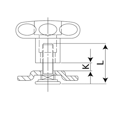 Schraubfitting M8 mit Sterngriff