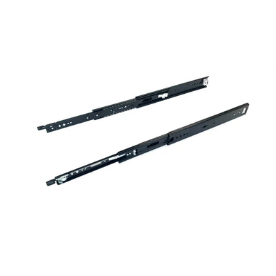 Heavy-duty drawer slides with lock, up to 130kg, black