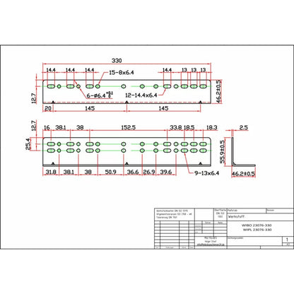 Montagewinkelset für Schwerlastauszüge "heavy duty" (Plattformmontage) schwarz