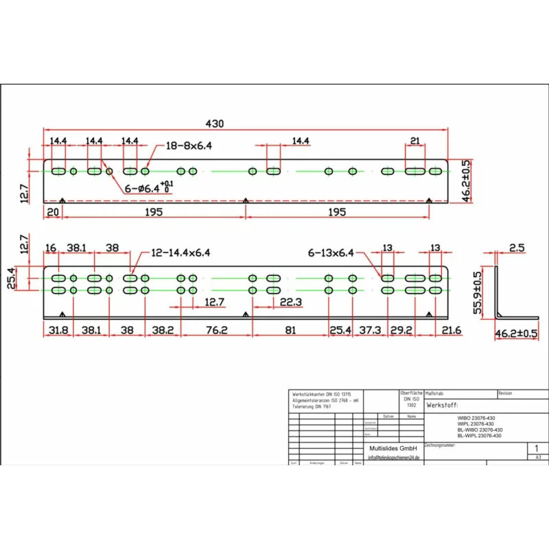 Montagewinkelset für Schwerlastauszüge "heavy duty" (Plattformmontage) schwarz